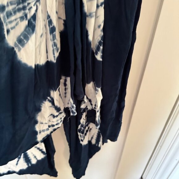 Boho Sleeveless Navy Blue Tie-Dye Summer Dress - Picture 2 of 4